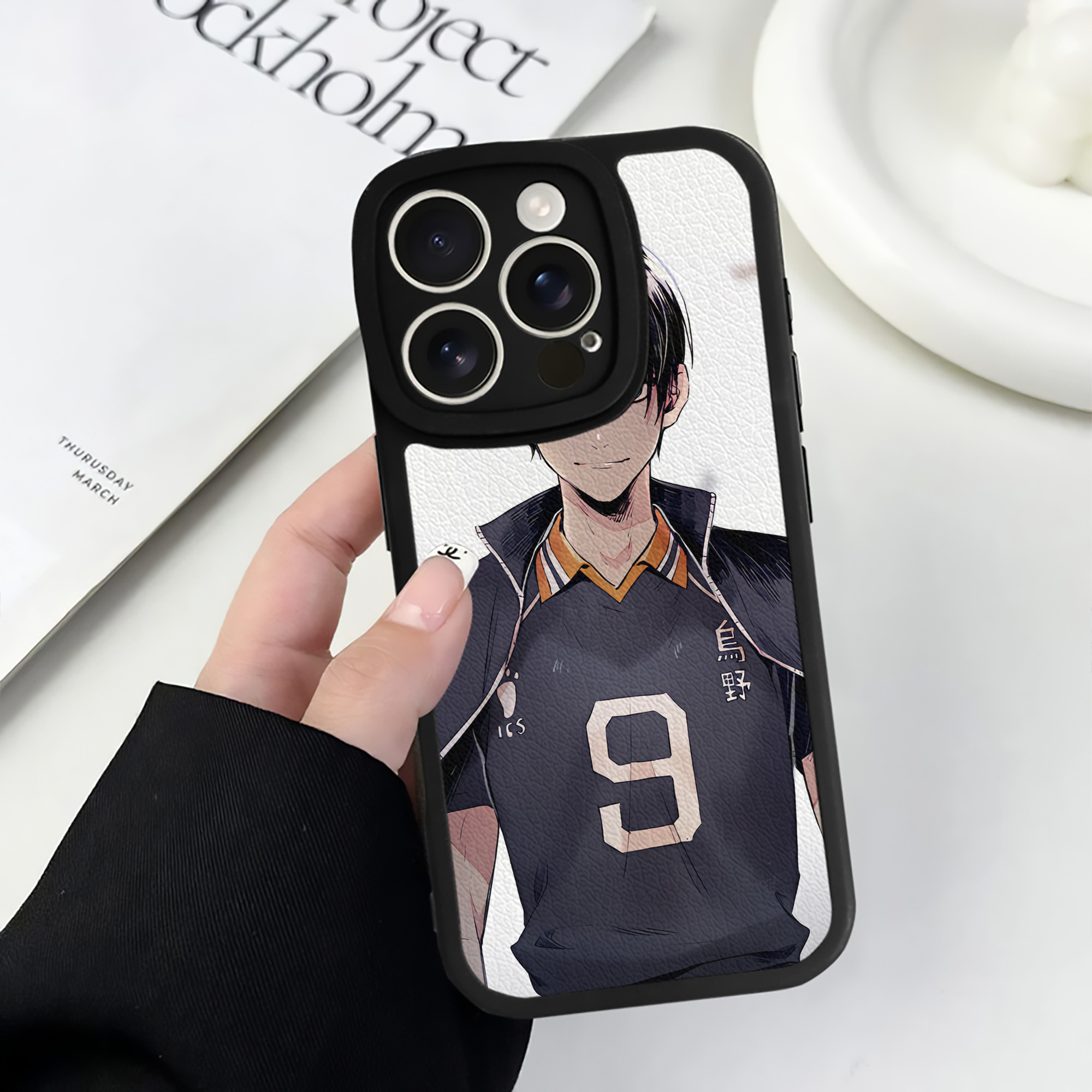 （画像用） ハイキュー!! Haikyu!! 【iPhone 16シリーズ対応】シリコンスマホケース（レザー調） 材質：シリコン